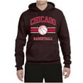 thumbnail image 2 of Wild Bobby City of Chicago CHI Basketball Fantasy Fan Sports Unisex Hoodie Sweatshirt, Brown, 3X-Large, 2 of 5