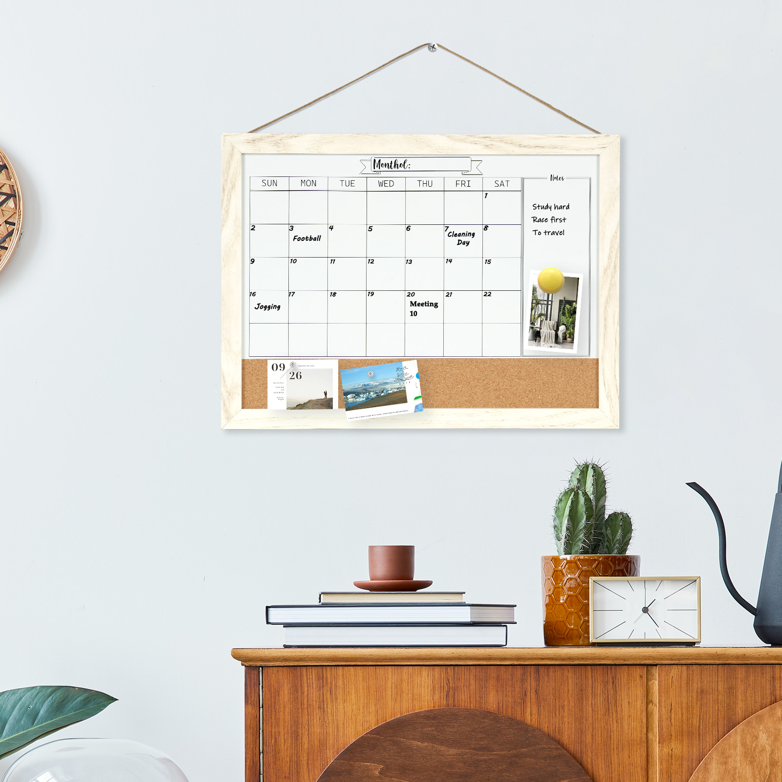 Dollar Boss 16x12 Inch 2-In-1 Magnetic Whiteboard & Corkboard photo 5