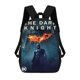 thumbnail image 1 of El Caballero Oscuro-theme Backpack, Campus style schoolbag Bookbag with Adjustable Shoulder Straps And Large Zip Compartment, Unisex Travel Bags., 1 of 6