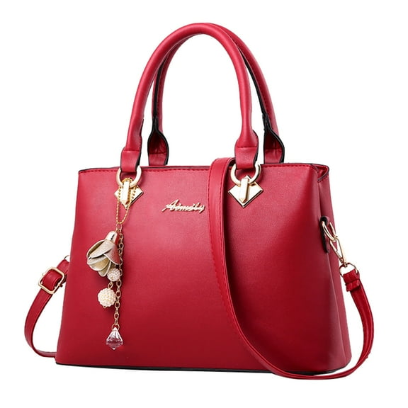 Tote Crossbody Bags for Women Fashion Tassel Vegan Leather Shoulder Bag Medium Satchel Purses