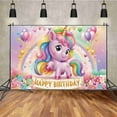 thumbnail image 2 of Unicorn Mermaid Butterfly Backdrop Childr's Birthday Party rations Banner Poster Background Fairy Forest Photoz, 2 of 8