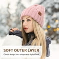 thumbnail image 6 of OZERO Beanies for Women, Knit Polar Fleece Lined Slouchy Warm Womens Hats Winter, 6 of 9