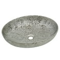 thumbnail image 2 of 20" x 15" Luxury Silver Vessel Bathroom Sink – Elegant Countertop Vanity Basin, Modern Oval Ceramic Bowl, 2 of 12