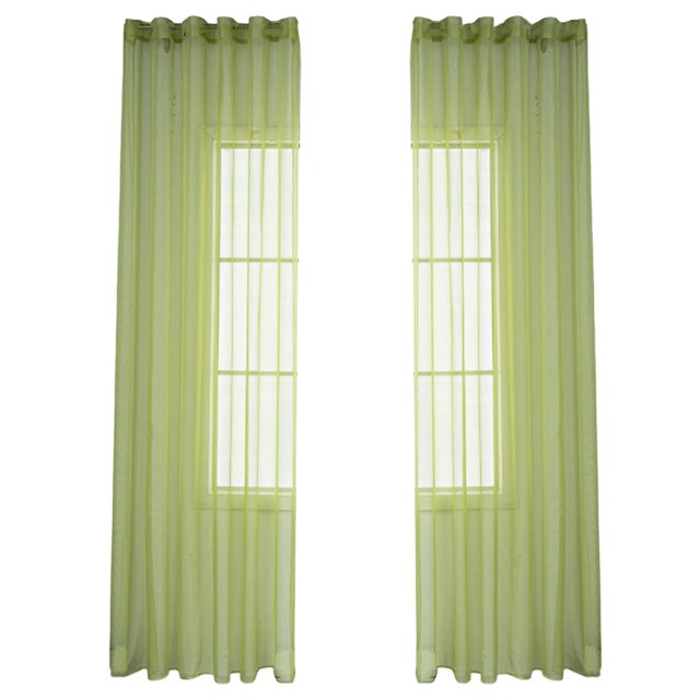 LCXmlly Rideau Occultant 2 Pcs Finition Soignée Gaze de Fenêtre Facile à Installer Grand Application Polyester Fin Décor de Fenêtre 1658