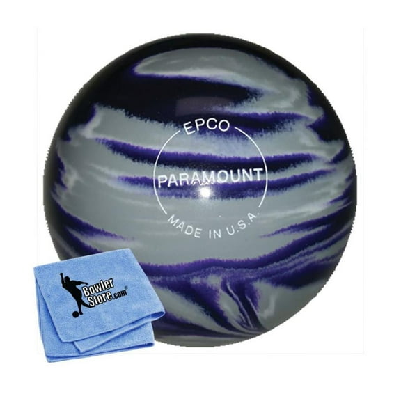 EPCO Candlepin Bowling Ball- Marbleized - Purple, Grey White (4 1/2 inch- 2lbs. 5oz.) 1 Ball