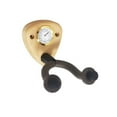 thumbnail image 1 of Beech/Walnut Wood Guitar Wall Mount Hook with Humidity Gauge - Pick-Shaped Design, Secure Punch Installation, Anti-Fall Protection for Acoustic/Electric Guitars & Ukuleles - 3.4 x 3 Inch, 1 of 6