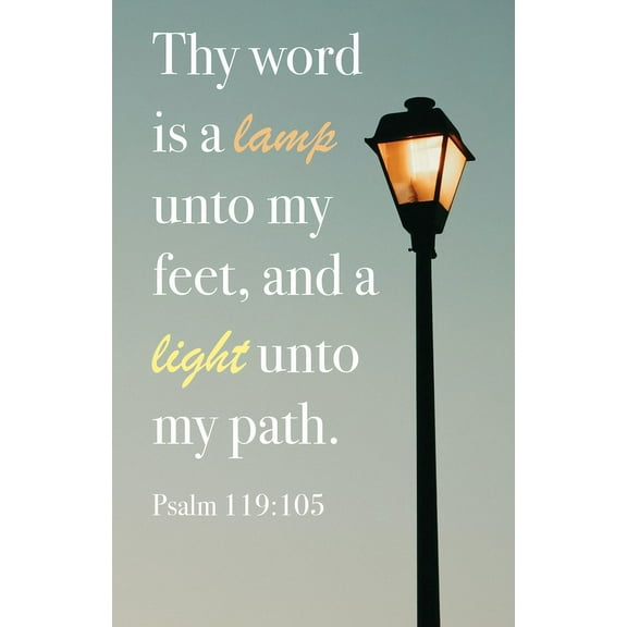 General Worship Bulletin: Light (Package of 100): Psalm 119:105 (Kjv), (Paperback)