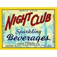 thumbnail image 2 of Vintage Booze Labels 18x15 Gold Ornate Wood Framed with Double Matting Museum Art Print Titled - Night Club Sparkling Beverage, 2 of 4