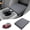 Washable Fabric-Dark Gray, variant on KBH Center Console Cover for 1999-2003 Ford F150, Washable Fabric Armrest Lid Protector for F150 Accessories, Black(Fits for Jump Seat Console)