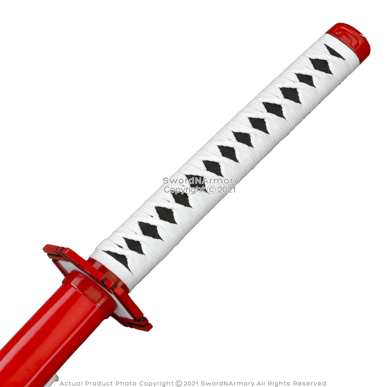 Munetoshi Red Steel Giyu Tomioka Nichirin Katana Sword Demon Killer Anime Fantasy