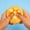 A-5A, variant on MMJ Fidget Toys Fried Food Themed Cat Paw Waffle Simulated Bread Crumb Squeeze Toys Stress Relief Anxiety Sensory Pendant 4.72x4.72x2.76in