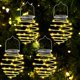 thumbnail image 1 of Jardín al aire libre con energía solar, 4 piezas 80 LED luces solares en espiral lámpara solar de metal linterna solar colgante impermeable IP65, 1 of 5