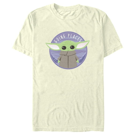 Men's Star Wars: The Mandalorian Grogu Going Places Graphic Tee Beige X Large