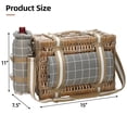 thumbnail image 3 of Cesta de Picnic G GOOD GAIN para 2 con Manta y Bolsa para Vino Gris, 3 of 6