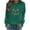 Army Green, variant on Staron Women Halloween Sweatshirt Rhinestone Sequin Round Neck Long Sleeve Graphic Casual Loose Party Pullover Top, Army Green M