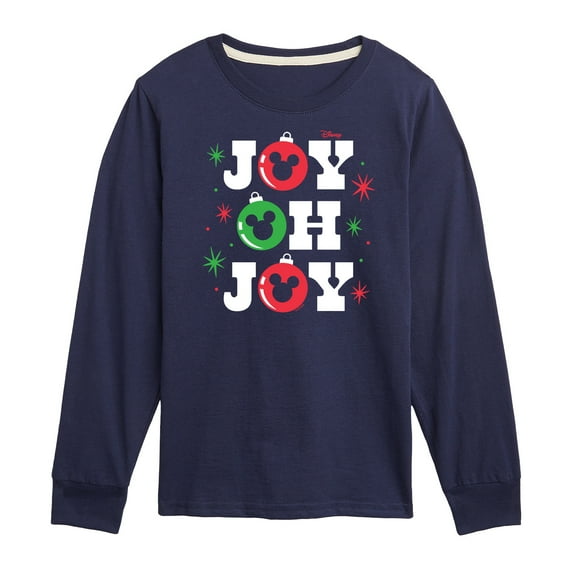 Disney - Mickey Joy Oh Joy Christmas - Toddler & Youth Long Sleeve Graphic T-Shirt
