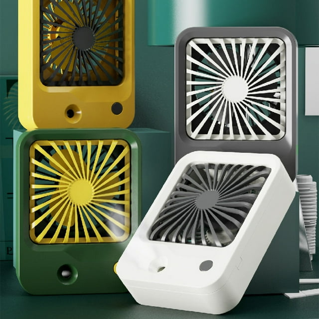 pitrice Spray Misting Fan 3 Gear Handheld Rechargeable Portable Travel Air Fans Moisturizing Cooling Humidifier Personal Mister Yellow