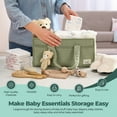 thumbnail image 3 of Baby Diaper Caddy Organizer for Changing Table, Portable Nursery Storage Basket Dresser Top, 3 of 10