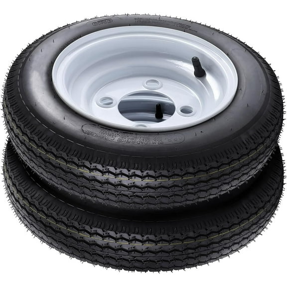 Garvee  2PCS 4.80-12 Tire, 4.80x12 Lawn Mower & Tractor Turf Tire, 480 12 with Rim 4 Lug On 4", Load Capacity 990 Pounds
