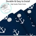 thumbnail image 4 of Nautical Anchor Shower Curtain for Bathroom, Navy Blue White Beach Coastal Beachy Fabric Shower Curtains Set Decorative, Ocean Men Boys Kids Restroom Decor Accessories Hooks Included 72x72 Inch, 4 of 5