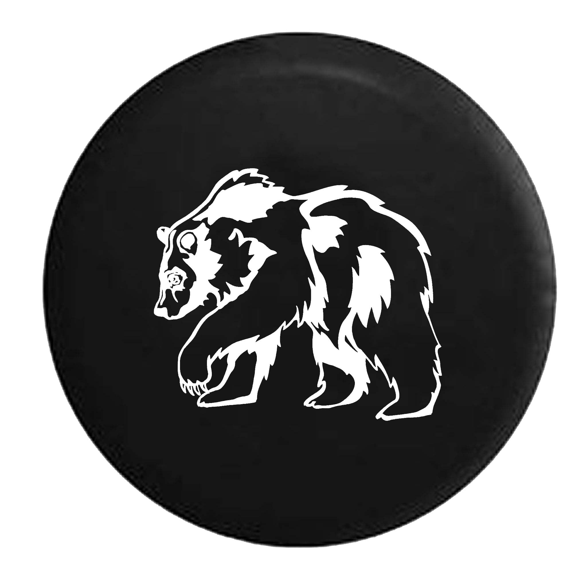 からのお TIRE COVER CENTRAL Grizzly Bear Mountain Scene Wheel Spare Tire Cover (Select tire Size