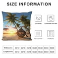 thumbnail image 5 of Fenyluxe Palm Trees Beach Hut Modern Farmhouse Rustic Decorative Couch Pillow Cases with Zipper Home Decor High-Quality Summer Short Plush 1PC 20x20in, 5 of 5