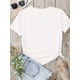 thumbnail image 3 of Women's Casual Short Sleeve T-Shirt with Flower Print - Round Neck Summer Top, Machine Washable & Breathable for Casual Attire, Cute T Shirts, Allseasons Top, Hippie Shirt, Soft Fabric Tee, 3 of 7