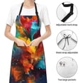 thumbnail image 2 of Colorful Apron with 2 Pockets Painting Aprons for Adults Art Bib Aprons Cooking Chef Grill Baking BBQ Apron, 2 of 6