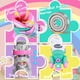 thumbnail image 4 of Patines con forma de unicornio arcoíris con forma de 4 piezas para niñas de 2 a 5 a 8 años, 4 of 8