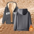 thumbnail image 3 of New York Hoodie 2025 Fall Winter Fleece Lined Zip Up Hoodies Pockets Streetwear Hooded Sweatshirt Hoodie Women Jacket, 3 of 6