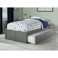 thumbnail image 3 of Concord Twin Extra Long Bed with Footboard and Twin Extra Long Trundle in Grey, 3 of 7