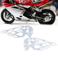 thumbnail image 4 of Trayknick 2Pcs Universal Motorcycle Motorbike Gas Tank Skull Flame Decals Sticker Decor, 4 of 13