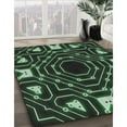 thumbnail image 3 of Ahgly Company Machine Washable Indoor Rectangle Transitional Green Area Rugs, 8' x 10', 3 of 7