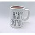 thumbnail image 3 of Rae Dunn by Magenta HAPPY BIRTHDAY Ceramic LL Coffee Mug Pink Interior, 3 of 4
