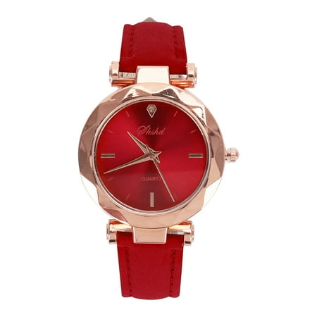 Kcodviy Leather Wristwatch Casual Watch Analog Women S Fashion Quartz Women s Watch Large Face Watches Womens Small Watch Vintage Leather Watch Strap 20mm Watch Band Leather Reading Bra