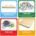 thumbnail image 3 of Wooden Geoboard Mathematical,Montessori Toys for Toddlers Mathematical Manipulative Material Array Block Geo Board Graphical Educational Toys 7x7 Brain Teaser for Kid Geoboards with Rubber Bands, 3 of 7