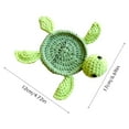 thumbnail image 3 of Piwvid (1 Pack) Handmade Crochet Turtle Coaster, Fun Animal Mug Rug, Creative Knitting Housewarming Gift, Home Decor, Gift for Daughter, Mom, Teacher, 3 of 4