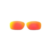 Walleva Fire Red Polarized Replacement Lenses for Maui Jim Bamboo Forest Sunglasses