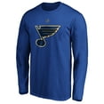 thumbnail image 2 of Men's Jordan Binnington Blue St. Louis Blues Authentic Stack Name & Number Long Sleeve T-Shirt, 2 of 3