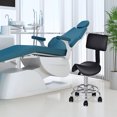 thumbnail image 3 of Costway Selle Réglable Salon Tabouret Roulement Massage Chaise Tattoo Spa w/ Dossier, 3 of 10