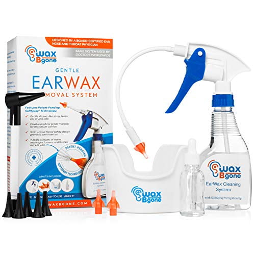 WaxBgone Ear Wax Removal Kit Featuring SoftSpray® Ear Irrigation Tip