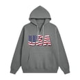 thumbnail image 3 of MHFRRA Sudadera Ligera con Capucha y Media Cremallera Estampada para Uso Deportivo Informal y Entrenamiento Al Aire Libre Gris, 3 of 3