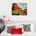 thumbnail image 4 of Orinice  Animal Themed Wall Art - Cattle in the Pasture - Cute Cow Aesthetic Canvas Print - Perfect for Farm Wall Decor Farmhouse Decor Gifts 20''X16'' 20x16in, 4 of 5