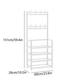 thumbnail image 3 of Nkmbld Shoe Storage Home Doorway Shoe Rack Household Hanging Rack Multifunctional Storage Shoe Cabinet Coat Rack Multi-layer Assembly Shelves, 3 of 6