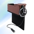 thumbnail image 4 of RENACLIPY Eco Friendly Car Receiving Box Brown with Dual USB Ports and Multi Device Storage, 4 of 8