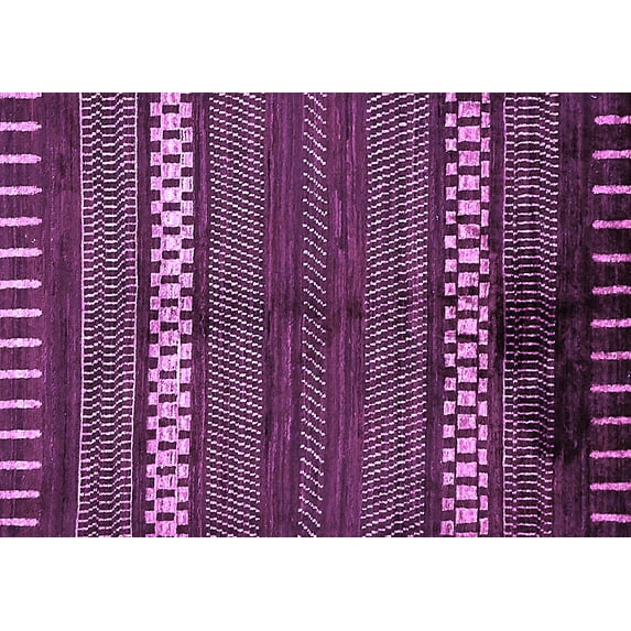 Ahgly Company Indoor Rectangle Abstract Purple Modern Area Rugs, 6' x 9'