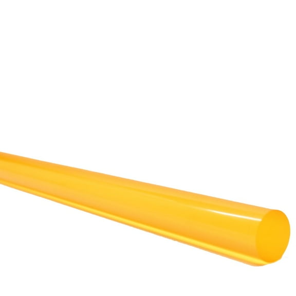 Acrylic Lucite Rod Dowel - 3/4" (19.05mm) x 24" (610mm) - One Rod (Orange)