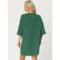 thumbnail image 5 of DARING DIVA Women's Plus Oversized Lounge Set T-Shirt and Biker Shorts Dark Green 3XL, 5 of 7