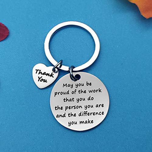 6 Pieces Thank You Gifts Appreciation Keychain Make a Difference Keychain Appreciation Gifts for Coworker Nurse Teacher 