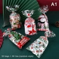 thumbnail image 5 of 50Pcs Christmas Plastic Candy Bags Christmas Cookies Gift Bags Snowflakes Santa, 5 of 5